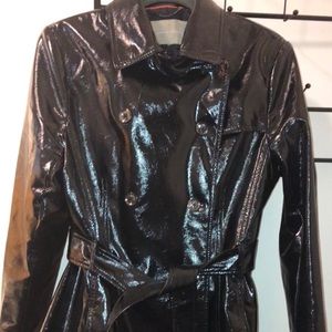 Banana Republic Black Shiny Raincoat